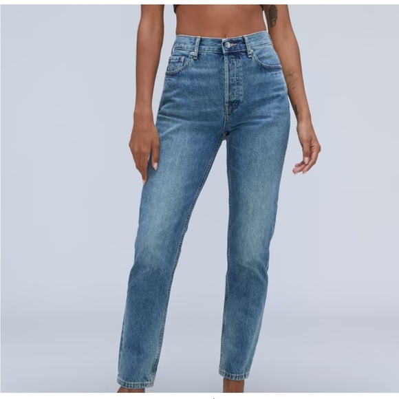 Everlane Denim - EVERLANE New The Original Cheeky Straight leg jeans Dark Wash 27R